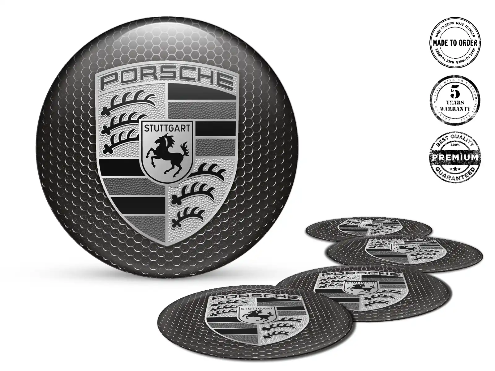 Porsche Calcomanías de Rueda Edición Pegatinas Resina Custom
